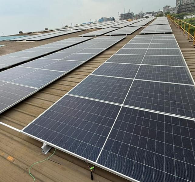 Solar panels at GoodEarth facility
